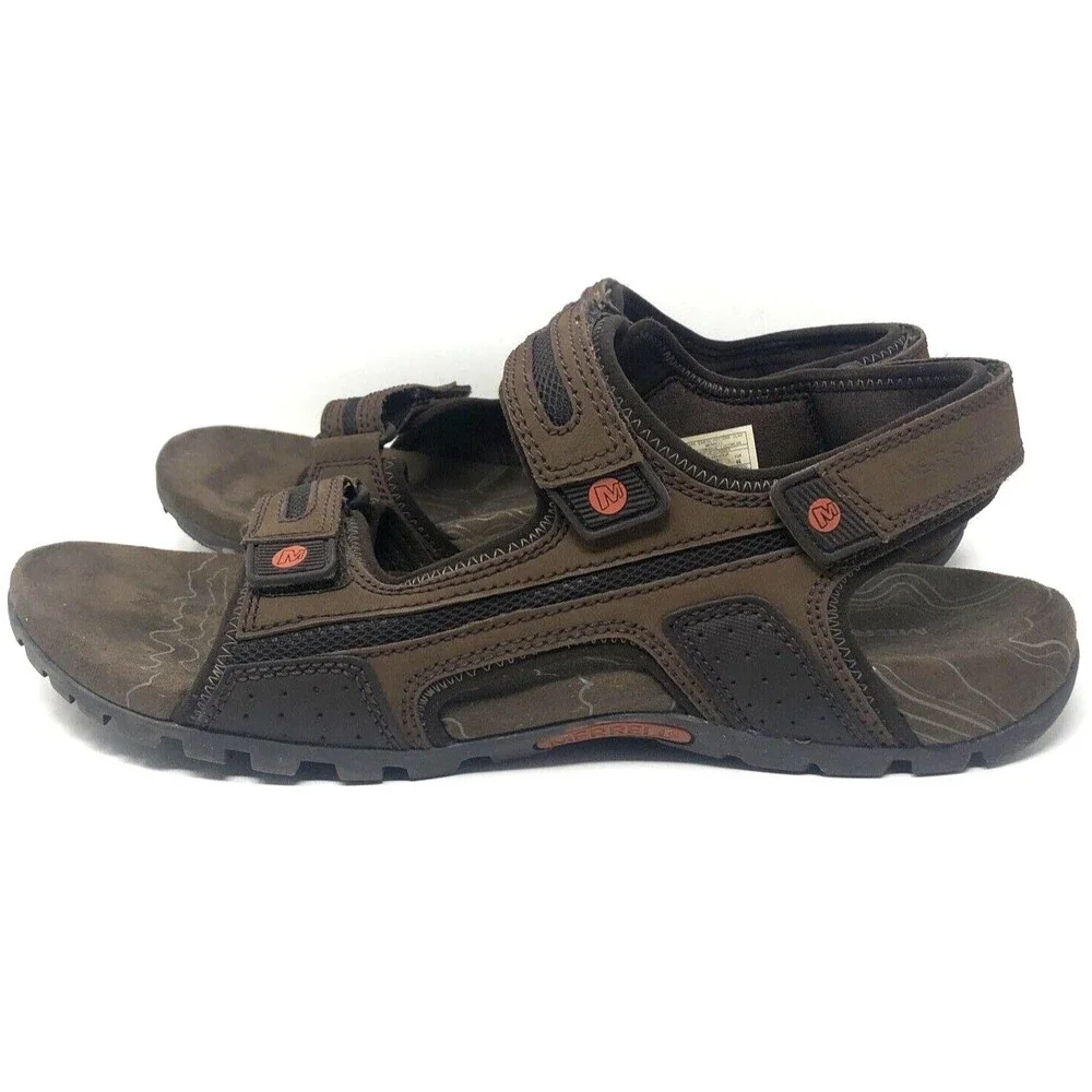 MERRELL Sandspur Oak Sport Sandals Mens Size 13 Dark Earth Brown Outdoors Trail